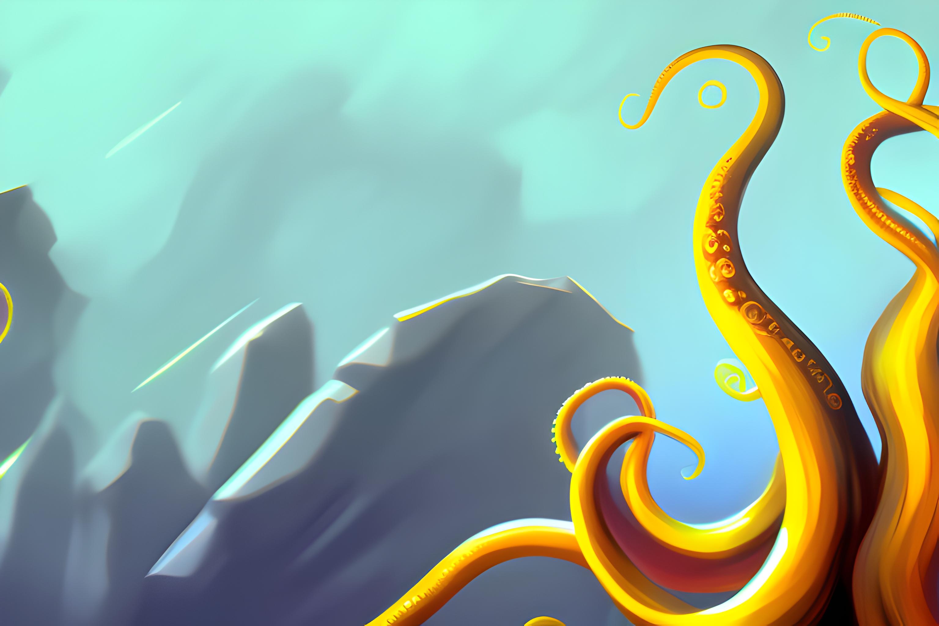 tentacles with dark background
